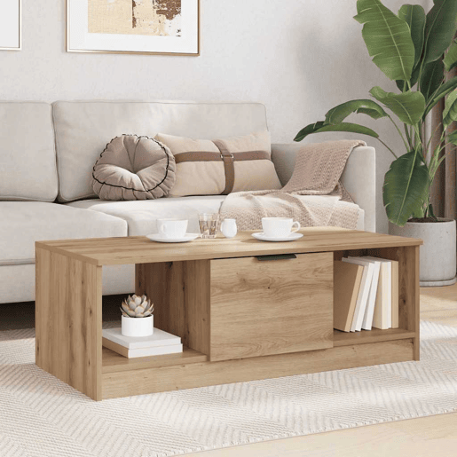 Mesa de Centro, Mesa baixa, com gaveta Carvalho Artesanal 102 x 50 x 36cm
