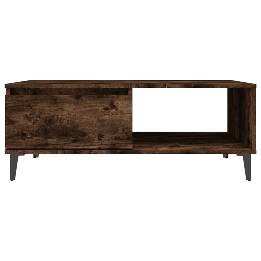 Mesa de Centro, Mesa baixa, 90x60x35 cm derivados de madeira carvalho fumado