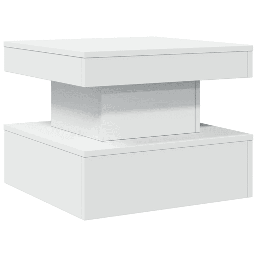 Mesa de Centro, Mesa baixa, com luzes LED 50x50x40 cm branco Mesa de Centro, Mesa baixa, com luzes LED 50x50x40 cm branco