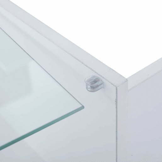 Mesa de café elevável 50x100x(33-46,5) cm - Mesa de sala com arrumação oculta e prateleira - Branco