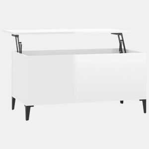 Mesa de Centro, Mesa baixa, 90x44,5x45 cm derivados de madeira branco brilhante