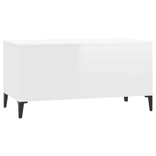 Mesa de Centro, Mesa baixa, 90x44,5x45 cm derivados de madeira branco brilhante