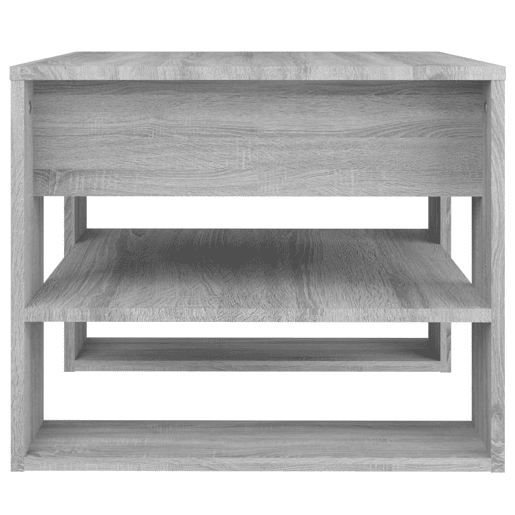 Mesa de Centro, Mesa baixa, 55,5x55x45 cm derivados de madeira sonoma cinzento