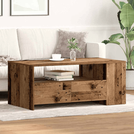 Mesa de Centro, Mesa baixa, com gaveta Madeira Antiga 102 x 55 x 43,5 cm