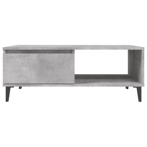 Mesa de Centro, Mesa baixa, 90x60x35 cm derivados madeira cinzento cimento