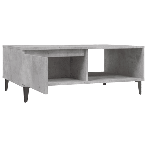 Mesa de Centro, Mesa baixa, 90x60x35 cm derivados madeira cinzento cimento