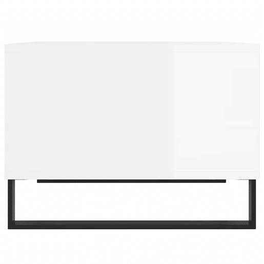 Mesa de Centro, Mesa baixa, 60x50x36,5 cm derivados madeira branco brilhante