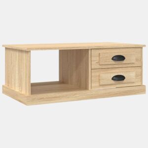 Mesa de Centro, Mesa baixa, 90x50x35 cm derivados madeira carvalho sonoma