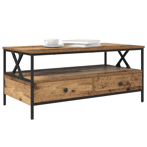 Mesa de Centro, Mesa baixa, with Drawer Madeira antiga 100 x 51 x 45 cm