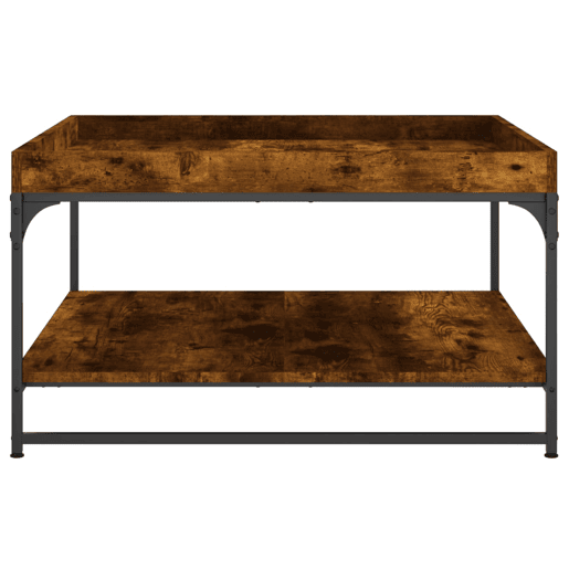 Mesa de Centro, Mesa baixa, 80x80x45 cm deriv. madeiraferro carvalho fumado
