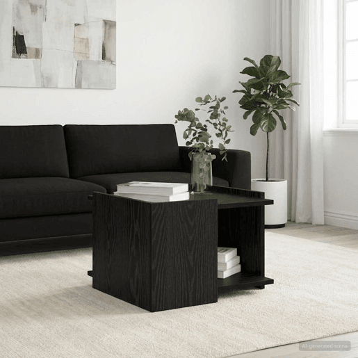Mesa de Centro, Mesa baixa, Carvalho Preto 50,5 x 50 x 33 cm