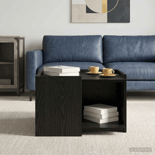 Mesa de Centro, Mesa baixa, Carvalho Preto 50,5 x 50 x 33 cm