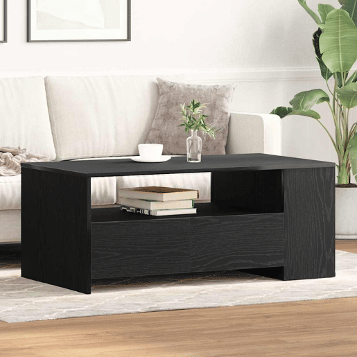 Mesa de Centro, Mesa baixa, com gaveta Carvalho Preto 102 x 55 x 43,5 cm