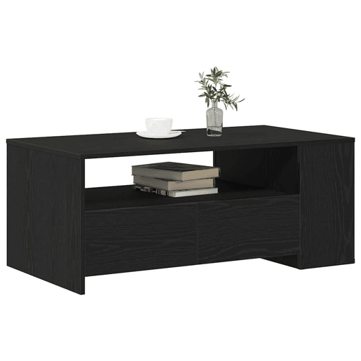Mesa de Centro, Mesa baixa, com gaveta Carvalho Preto 102 x 55 x 43,5 cm