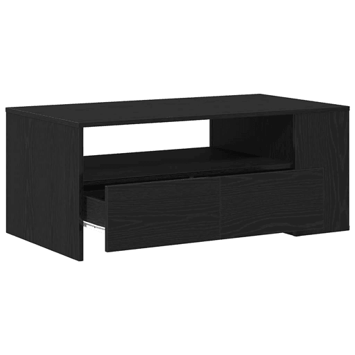 Mesa de Centro, Mesa baixa, com gaveta Carvalho Preto 102 x 55 x 43,5 cm