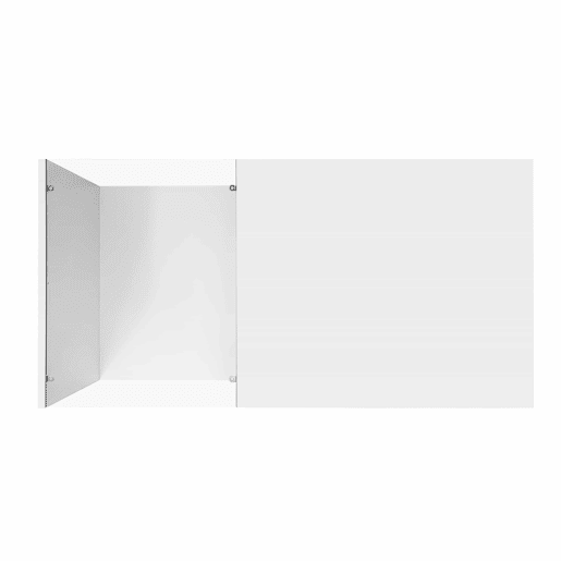 Mesa de centro 90 cm - Com vidro e efeito LED - Branco brilhante Mesa de centro 90 cm - Com vidro e efeito LED - Branco brilhante