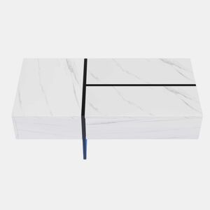 Mesa de centro - com sistema de iluminação LED controlado por aplicações - Branco