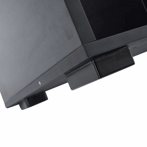Mesa de café retangular - 16 cores LED, 2 gavetas grandes, design de 2 camadas - Preto Mesa de café retangular - 16 cores LED, 2 gavetas grandes, design de 2 camadas - Preto