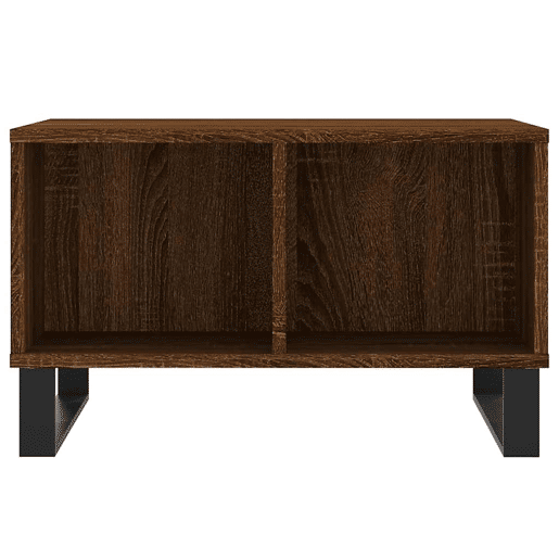 Mesa de Centro, Mesa baixa, 60x50x36,5cm derivados madeira carvalho castanho