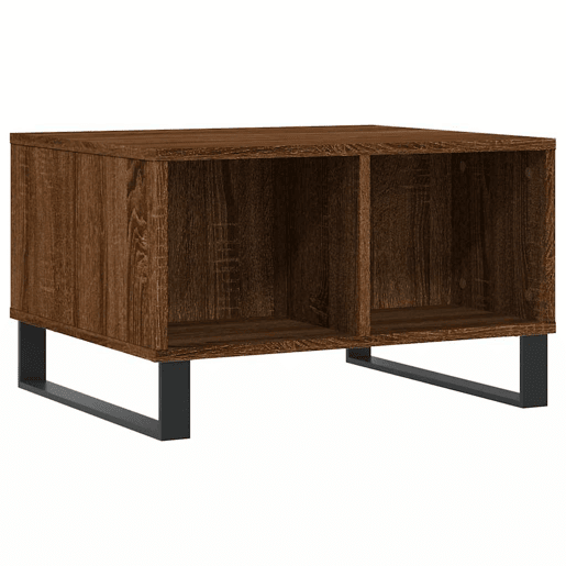 Mesa de Centro, Mesa baixa, 60x50x36,5cm derivados madeira carvalho castanho