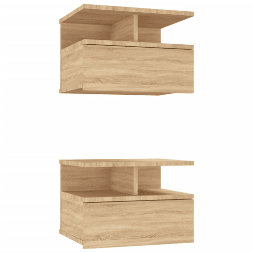 Soluna Home - Mesas de cabeceira Madeira 2 piezas 40 x 31 x 27 cm