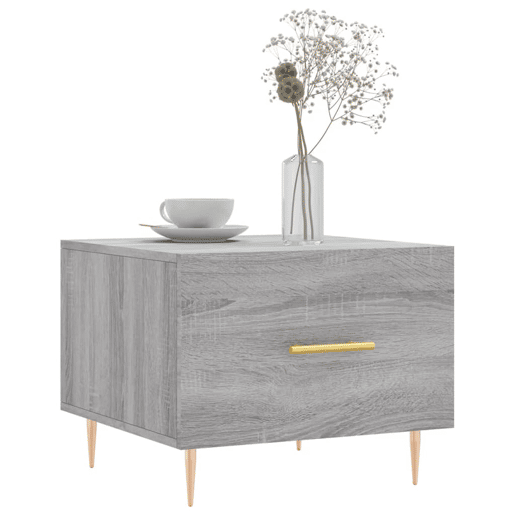Mesa de Centro, Mesa baixa, 50x50x40 cm derivados madeira sonoma cinza