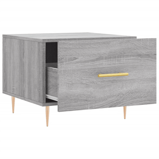 Mesa de Centro, Mesa baixa, 50x50x40 cm derivados madeira sonoma cinza
