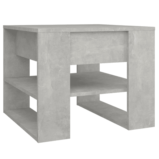 Mesa de Centro, Mesa baixa, 55,5x55x45 cm madeira processada cinza cimento Mesa de Centro, Mesa baixa, 55,5x55x45 cm madeira processada cinza cimento