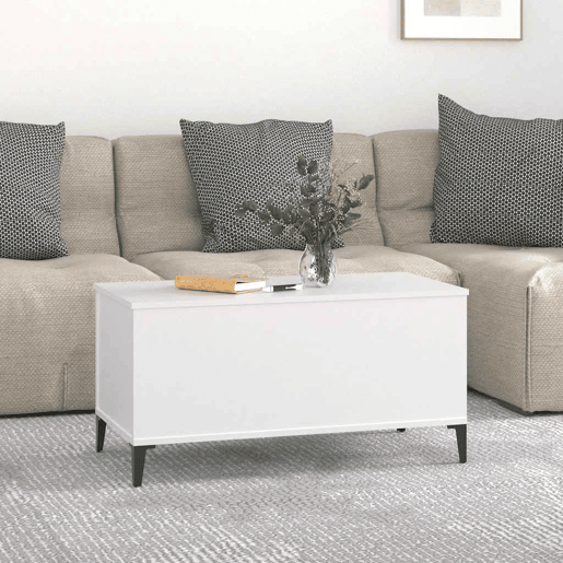 Mesa de Centro, Mesa baixa, 90x44,5x45 cm derivados de madeira branco