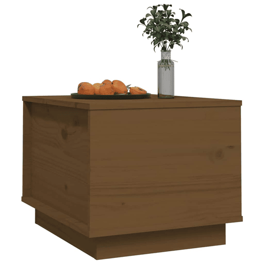 Mesa de Centro, Mesa baixa, 40x50x35 cm madeira de pinho maciça castanho-mel
