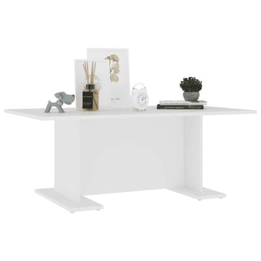 Mesa de Centro, Mesa baixa, 103,5x60x40 cm derivados de madeira branco