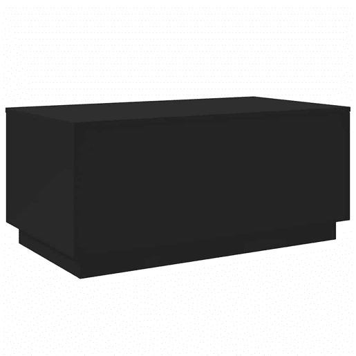 Mesa de Centro, Mesa baixa, com luzes LED 90x50x40 cm preto