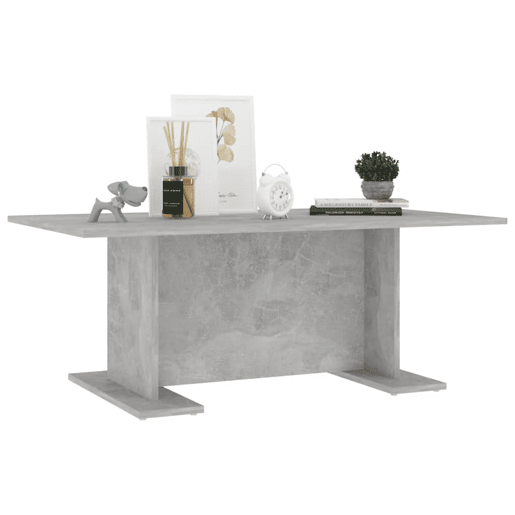 Mesa de Centro, Mesa baixa, 103,5x60x40 cm contraplacado cinzento cimento
