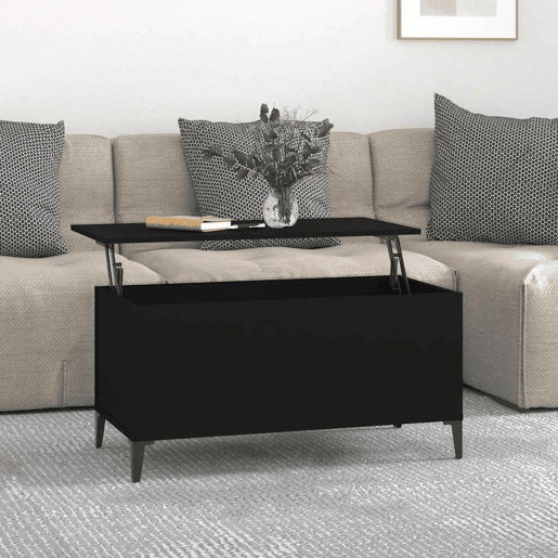 Mesa de Centro, Mesa baixa, 90x44,5x45 cm derivados de madeira preto