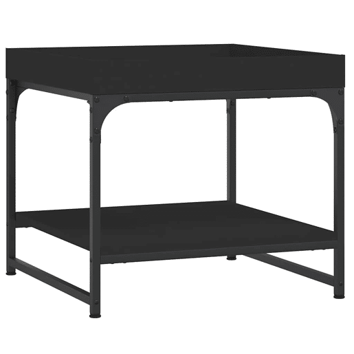 Mesa de Centro, Mesa baixa, 49,5x49,5x45 cm derivados de madeira preto