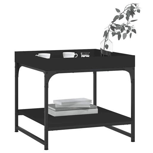Mesa de Centro, Mesa baixa, 49,5x49,5x45 cm derivados de madeira preto