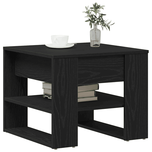 Mesa de Centro, Mesa baixa, Carvalho Preto 55,5 x 55 x 45 cm