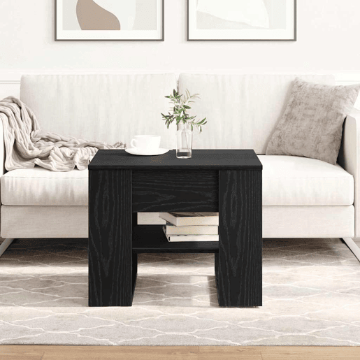 Mesa de Centro, Mesa baixa, Carvalho Preto 55,5 x 55 x 45 cm