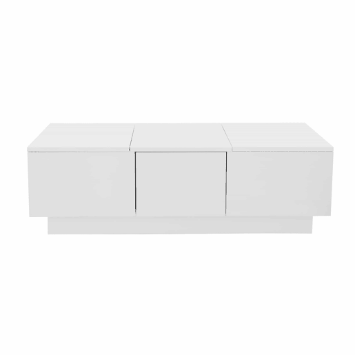 Mesa de centro - 2 gavetas e 2 cómodas - aglomerado de partículas - Branco Mesa de centro - 2 gavetas e 2 cómodas - aglomerado de partículas - Branco