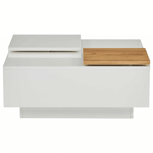 Mesa de centro quadrada 75x75x33,5cm - com 4 gavetas - Branco Mesa de centro quadrada 75x75x33,5cm - com 4 gavetas - Branco