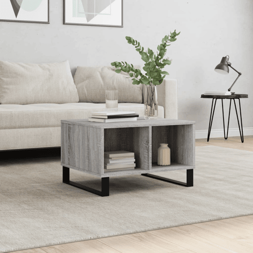 Mesa de Centro, Mesa baixa, 60x50x36,5 cm derivados de madeira cinza sonoma