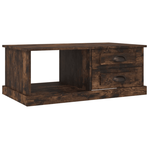 Mesa de Centro, Mesa baixa, 90x50x35 cm derivados madeira carvalho fumado