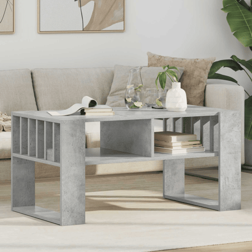 Mesa de Centro, Mesa baixa, Cinzento 92 x 49,5 x 45 cm Madeira processada