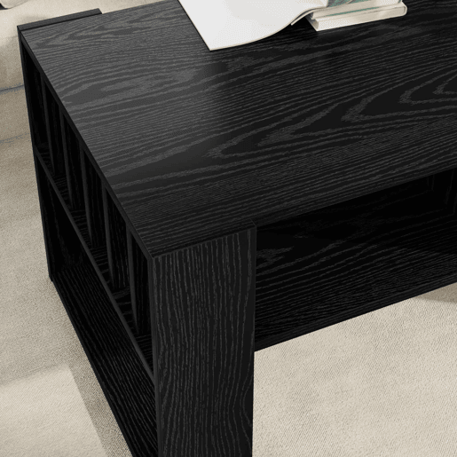 Mesa de Centro, Mesa baixa, Carvalho Preto 92 x 49,5 x 45 cm