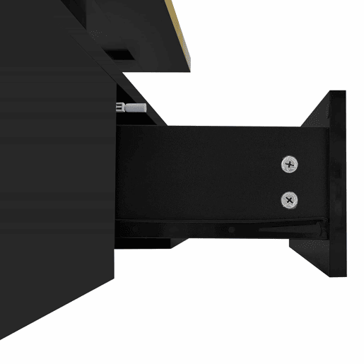 Mesa de centro com arrumação e LED - aspeto brilhante - Preto Mesa de centro com arrumação e LED - aspeto brilhante - Preto