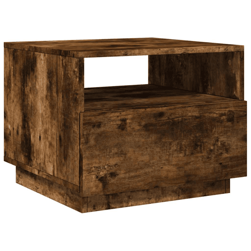 Mesa de Centro, Mesa baixa, com luzes LED 50x49x40 cm carvalho fumado
