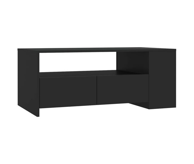 Mesa de café - mesa de centro madera de ingeniería negra 102x55x42 cm
