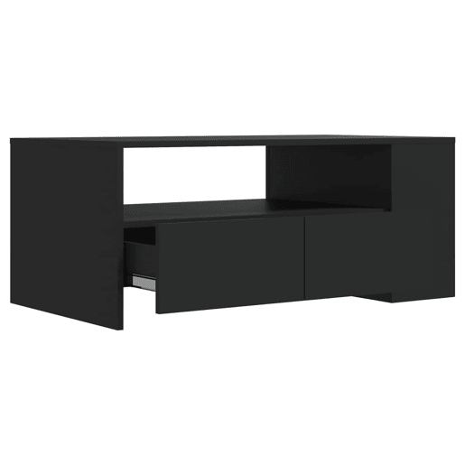 Mesa de Centro, Mesa baixa, 102x55x42 cm derivados de madeira preto