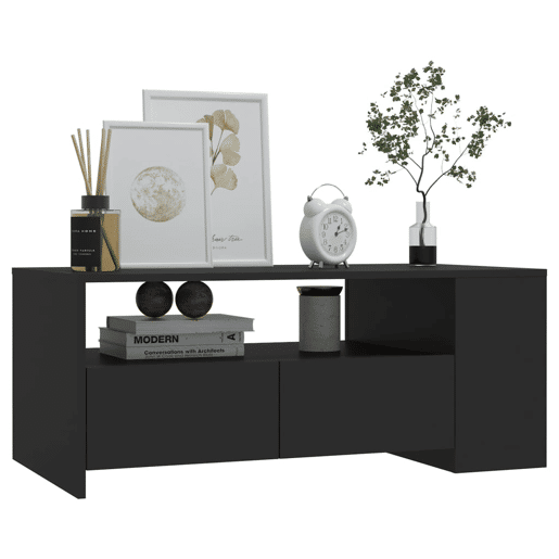Mesa de Centro, Mesa baixa, 102x55x42 cm derivados de madeira preto