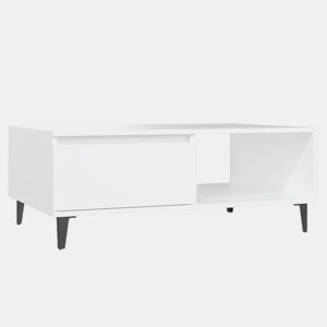 Mesa de Centro, Mesa baixa, 90x60x35 cm contraplacado branco